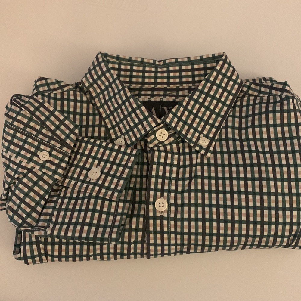 AX Armani Exchange slim fit mens shirt checked